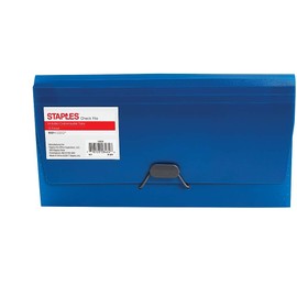 Staples 13‑Pocket Check File, Compact Accordion Organizer for Checks, Receipts & Small Documents, Durable Poly Construction – Assorted Colors