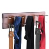 Tie Rack Wall Mounted, Wood Belt Hanger for Closet with