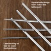 YTLX 5 Pairs Premium Stainless Steel Metal Chopsticks, Reusable Silver