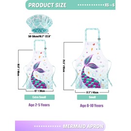 WERNNSAI Apron and Chef's Hat Set, mermaid
