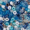 Elsa's Pony Bead Mix 200 Pieces Mixed Blue Beads Size