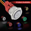 APIELE 22mm Latching Push Button Switch 12V 10A Power Symbol