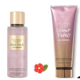 Victoria's Secret Velvet Petals Shimmer Fragrance Body Mist & Lotion set NEW