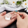 AHANDMAKER 2Pcs Acrylic Ring Display Holder, Flat Round Clear Ring
