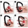 NewDoar Heavy Duty Locking Clips 24KN/5400lbs,Screwgate Locking for Keychain Dog