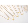 Chain Gold Women’s Necklace, Gold Plated Chain, Butterfly with Letters