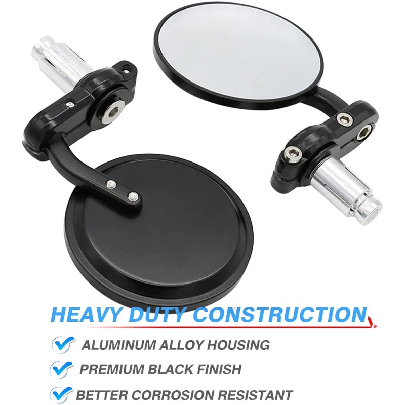 Dreamizer Motorcycle 7/8" Bar End Side Mirrors For Ducati Monster
