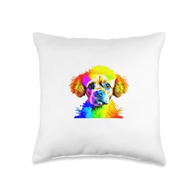 Toy Poodle Gifts & Toy Poodle Merch & Accessories Pop Splash Art Toy Poodle Throw Pillow, 16x16, Multicolor
