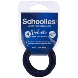 Schoolies Hair Accessories Hair Velvets 4 Pieces, Real Dark Blue 4 Count (Pack of 1)