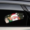 Dreothy Christmas Decor Santa Claus Waving Peep Cracked Window Stickers