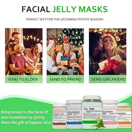 Hydrating Jelly Face Mask Powder with Silicone Brush - 23 Fl Oz