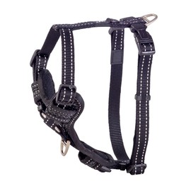 Rogz Utility Control Padded Chest Dog Harness with Two Point Steering Black Medium