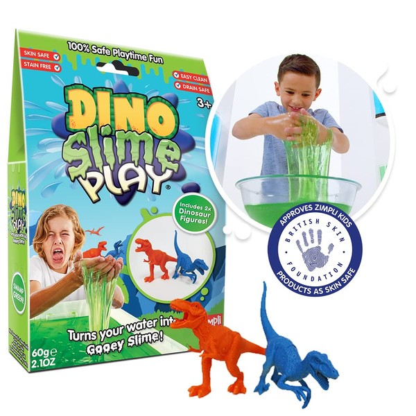 Dino Slime Play Green from Zimpli Kids, 2 x Dinosaur