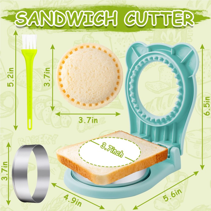 Nifogo Uncrustable Sandwich Cutter Maker, Large Sandwich Cutter and Sealer