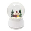 3 cute mini snow globes winter and Christmas, silver grey