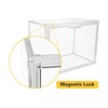 GUDEMAY Clear Stackable Plastic Storage Bins with Magnetic Lid, Dustproof