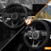 KAFEEK Elastic Stretch Steering Wheel Cover,Warm in Winter and Cool