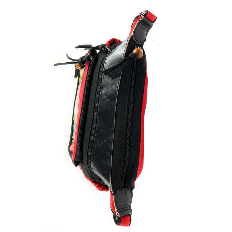 Masha Bag Indian Cotton and Leather Shoulder Bag for Women