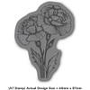 ' Carnation Flowers' Rubber Stamp - Unmounted Design for Crafting