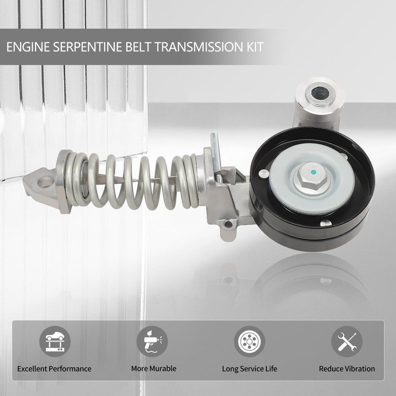 Drive Belt Tensioner Pulley Assembly Compatible with Buick Encore 2013-2018,