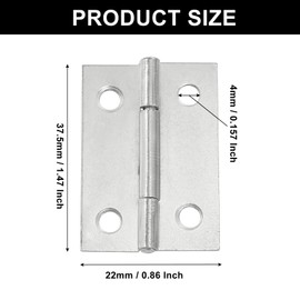 Murtenze 24 Pack Door Hinge Set - 1.5 Inch Cabinet Hinges with Mounting Screws