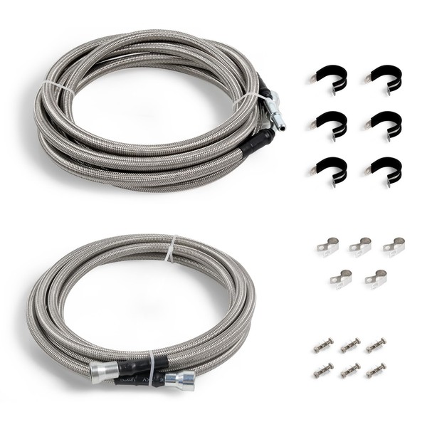 VORGENS Fuel Line Kit-Quick-Fix Compatible with Chevy HHR, 2006-11|Cobalt, 2005-10|Pontiac G5, 2007-10#Upgraded with Stainless Steel Braided Fuel Line