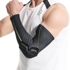 Protector de Brazo para Codera Deportivas, 1 Pieza Coderas para Brazo, Coderas Deportivas con Bloques Anticolisión, Coderas A Prueba de Golpes, para Jóvenes, Adultos, Fútbol, Baloncesto, Voleibol, L