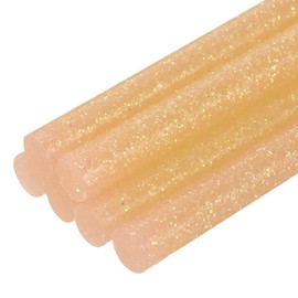 uxcell 6pcs Mini Hot Glue Sticks for Glue Gun 0.27 x 4 inch Small Glue Sticks, 7 x 100mm Glitter Orange