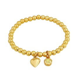 Hurley Burley Gold Plated Birthstone Charm Ball Bracelet