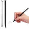 2 Pieces Metal Inkless Pen Inkless Erasable Pencil Metallic Pencil