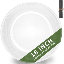 16 inch Microwave Glass Plate WB49X10189 Glass Turntable Plate Compatible with G.E Microwave Replace WB27X43590 WB49X10166 AP4345996 JES2051DN2WW JES2051DN1BB PEB2060DM1CC by Fetechmate