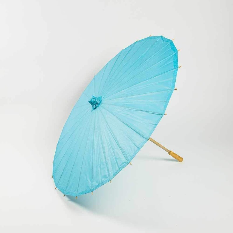 Asian Import Store, Inc. 32" Water Blue Paper Parasol
