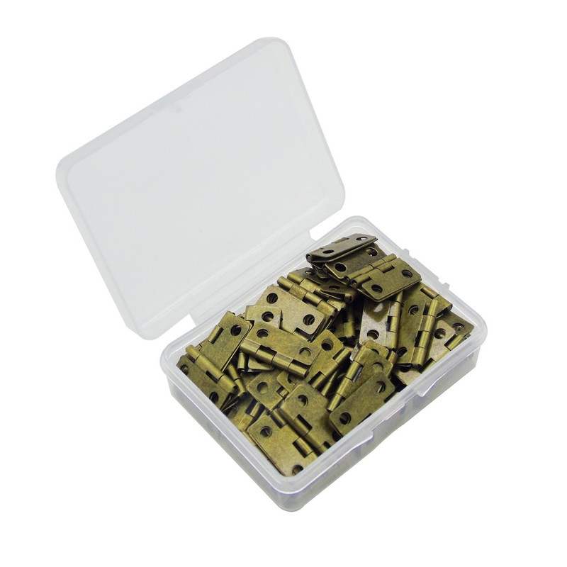 100pcs Small Box Hinges, Granmp Jewelry Box Hinges Retro Butt