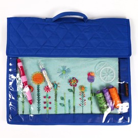 Yazzii Crafts Project Folder - Arts & Crafts Storage Bag Organizer - Portable & Multifunctional Crafts Storage Organizer for Sewing, & Crocheting - Royal Blue
