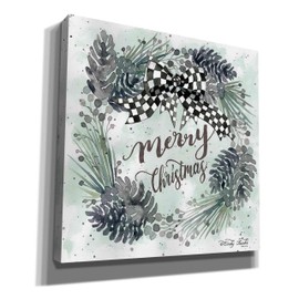 Epic Graffiti 'Merry Christmas Wreath II' by Cindy Jacobs, Canvas Wall Art, 18"x18"
