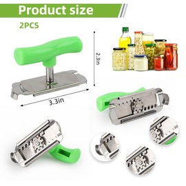 Lwtsrp Effortless Arthritis Jar Opener, Jar Opener, Screw Lid Opener, Effortless Can Opener for Seniors, Bottle Opener for Seniors, Manual Can Opener for Family, Picnic, Business (Green)