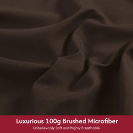 LONAVA Full Size Sheet Set - 6 Piece Hotel Luxury Wrinkle-Free Microfiber Sheet, Oeko-TEX Certified, Breathable & Elastic, 16" Deep Pockets, Brown