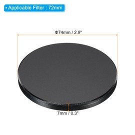 PATIKIL 72mm Lens Cap 2 Pack Camera Lens Cap Cover Universal Lens Filter Stack Cap Front Metal Protective Case with Cleaning Cloth Camera Filter for Photography