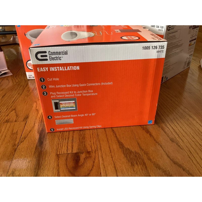 Commercial Electric 8” LED Recessed Light Kit - 1005126735 White