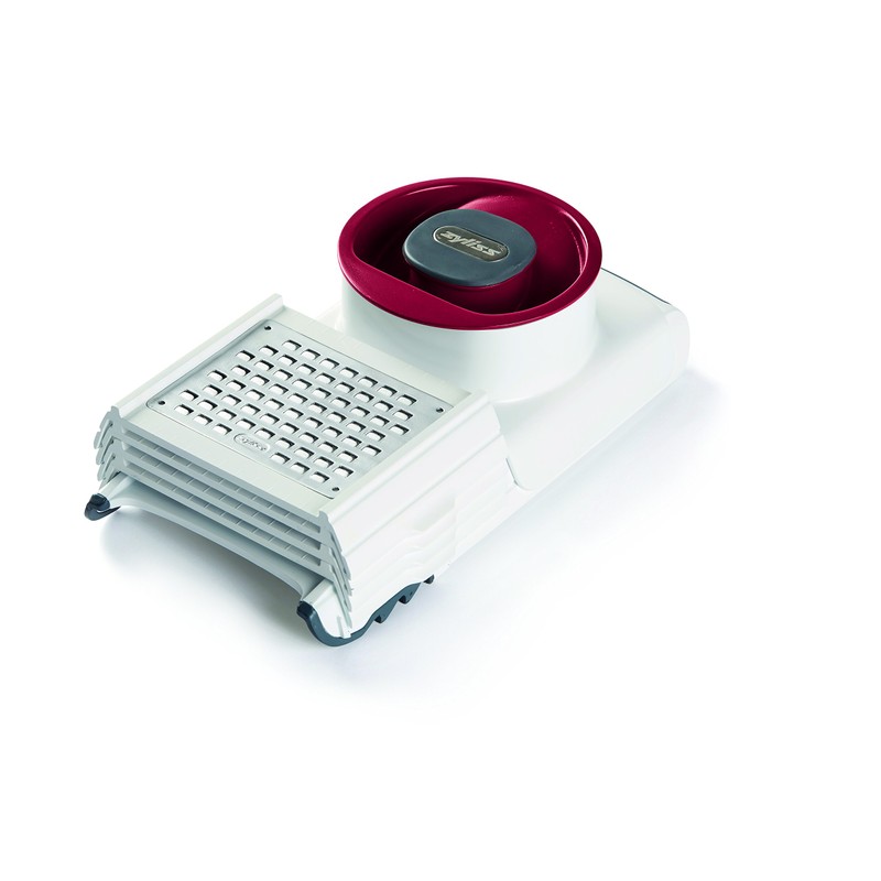 Zyliss E900027 4 in 1 Gemüsehobel, Kunststoff/Edelstahl, weiß/Rot, Mit 4