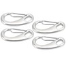 4pcs 100mm Heavy Duty Snap Rope Hook Stainless Steel Spring