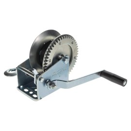 Reese Towpower 74329 Trailer Hand Crank Winch for Boat, Single‑Speed, 1,500 lbs. Capacity, 20 Foot Strap, Build in High Carbon Steel and Zinc-Plated Finish for Superior Corrosion Resistance