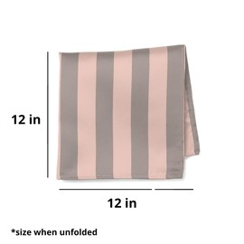 tiemart Striped Pocket Square (Petal and Portobello)