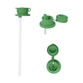 Pura Sport Big Mouth Silicone Sport Straw Top - Leak & Spill-Proof, Plastic-Free, MadeSafe Certified, Medical-Grade Silicone - Fits All Sport Bottles – Moss Straw