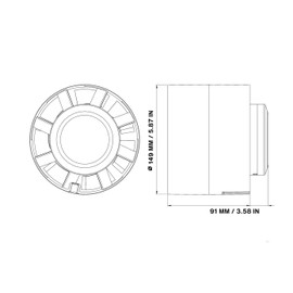 H&C VENT Diameter 150 mm pipe fan/bathroom fan, quiet bathroom fan, IPX4, 20 W, 200 m³/h 40 dB, exhaust fan for bathroom, kitchen, garage, greenhouse, grow tent, toilet fan, extraction window, wall