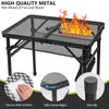 Thallike Portable Folding Grill Table, 2X1.3 FT Camping Picnic Table,