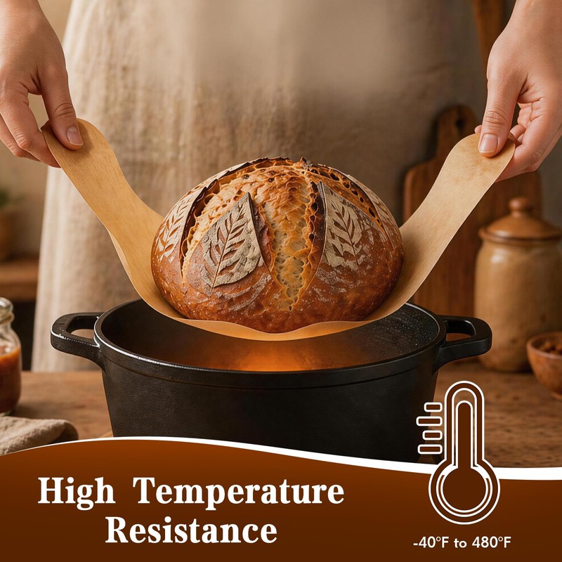 Tchrules Dutch Oven Liners, with Extended Handles Unbleached 100 Pcs