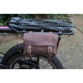 London Craftwork RAW-Waxed Genuine Leather Saddle Bag / Handlebar Bag