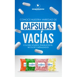 Capsulas Vacias No. 2 Transparentes, 10 Millares
