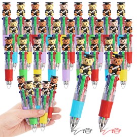 Gueevin 30 Pcs Graduation Gifts Bear Multicolor Pens in One 4-in-1 Cute Pens Bulk, Class of 2026 Ballpoint Pen for End of Year Gifts Congrat Grad Study Supplies Graduation Party Favors